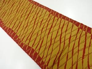 リサイクル　変わり斜め格子模様織出し全通袋帯